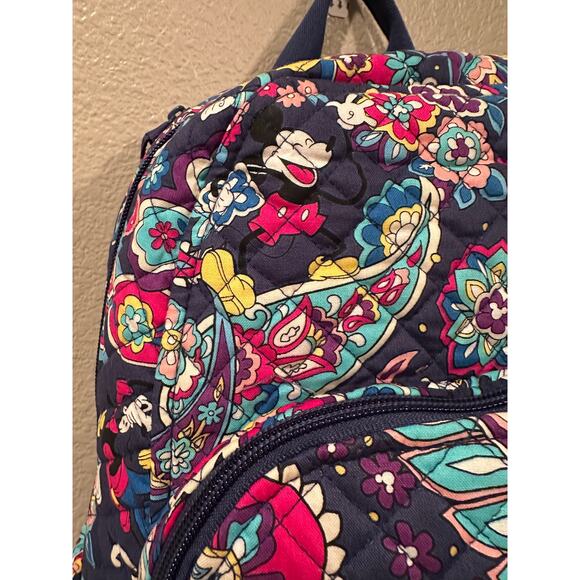 Vera Bradley Disney Sensational Six Paisley Pattern Campus Backpack - Picture 4 of 7